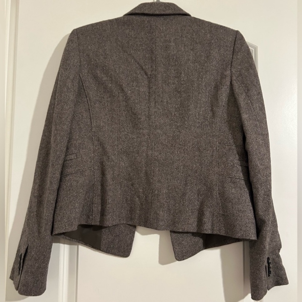NWT Ann Taylor Textured Brown Blazer Wool Rayon Blend
Button Front Blazer Sz 8 - Picture 11 of 12